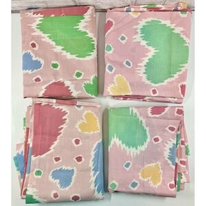 4 Girls Bedroom Pink Hearts Curtain Panels 87"x41" Sweethearts Home Innovations